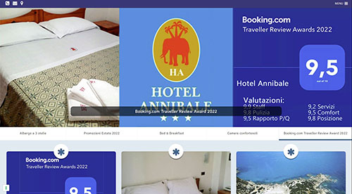 Hotel Annibale - Punteggio Booking.com 9,5